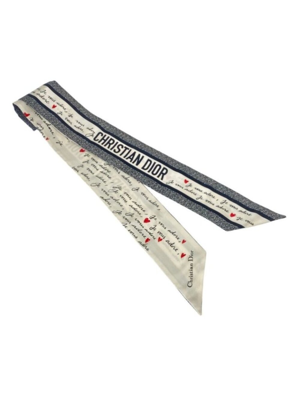 Dior Amour Mitzah Silk Scarf Black White - Picture 3 of 9